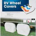 Camco 45331 Vinyl Wheel & Tire Protector, 1 Pack (24 inches - 26 inches, Off-White)