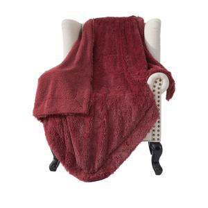 Bedsure GentleSoft Fluffy Burgundy Red Throw Blanket, Maroon Red Decor Gifts for Women, Soft Cozy Fuzzy Sherpa Fleece Plush Thick Warm Faux Fur Throws for Couch, Bed, Christmas Blanket for Mom, 50x60