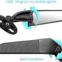 Aerodynamic Motorcycle Mirrors, 1 Pair Modified Racing Motorcycle Rearview Mirror,Wide Viewing Angle Wing Mirrors,360 Rotation for Sport Bikes - Honda Kawasaki Suzuki Yamaha (Small)