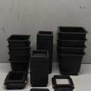 Bed Risers 12 inch Heavy Duty, Elevation in Heights 1,2,3,4,5,6,7,8,9,10,11,12 Inch Adjustable Furniture Risers for Chair Table and Desk Legs Lifting (4 Pack, Black) (Square)