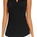 Ivicoer Womens Golf Shirt Polo Short Sleeve,Sleeveless,Long Sleeve Tennis Collared Top Athletic Clothes for Ladies (Medium)