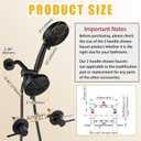 2 Handle Shower Faucet Wall Mounted Two Handles Shower Faucet Set with 8 Modes Rainfall Shower Head and 10 Modes Handheld 2 Knobs Shower Trim Kit with Rough-in Valve, Matte Black