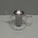 HIWARE 1000ml Glass Teapot with Removable Infuser, Stovetop Safe Tea Kettle, Blooming and Loose Leaf Tea Maker Set