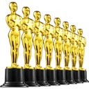 Bedwina Gold Trophy Award Mini Trophies Bulk - (Pack of 12) 6 Inch Tall Plastic Golden Statue Award, Party Themed Decorations, Winners or Appreciation Gifts Game Prizes for Adults & Kids