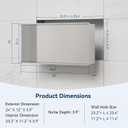 Shower Niche No Tile Needed 24 x 12, Niche for Shower Wall, Insert Tile Ready Recessed, Over Mount Installation, Brushed Nickel, 24w 12h With Single Shelf