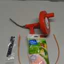 Forlivese Drain Auger,25Ft Plumbing Snake,Heavy Duty Toilet Snake Drain Clog Remover for Bathroom Sink,Kitchen Cleaning,Comes with Gloves and 1 Pack Plastic Hair Snake