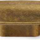 Goo-Ki 12 Pack 3" Full Length Large Oval Antique Brass Drawer Knobs - Kitchen Cabinet Hardware Single Hole Retro Bar Handle Vintage Bronze Pull for Dresser Cupboard Wardrobe, 1751KB-GT