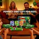 Toys for Boys Age 3-12, 3 Dinosaur-Themed & 3 Dino Flashing Lights & Dino Claw Launcher, Kid Toys, Fun Auto Reset Electronic Scoring Game with Sounds,3 4 5 6 7 8 9 10 11 12 Year Old Boy Birthday Gifts