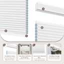 Allesin Top Down Bottom Up Cellular Shades,Blackout Blinds Noise Reduction, Cordless Cellular Shades Room Darkening Honeycomb Blinds, Light Filtering (White,34"x72")