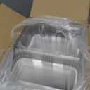 Kaderron Disposable Plastic Hinged Food Container - 70 Pcs Clear Clamshell Food Containers, Internal Size 6.3" Length x 3.9" Width x 2.7" Depth