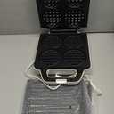 2 in 1 Mini Waffle Maker with Removable Plates, Panini Press Sandwich Maker, Sandwich Press, Waflera Electrica, Sandwichera Electrica, 4 X 4 Inch Classic Waffle Maker for Kids, White