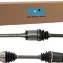 TRQ Front Driver and Passenger CV Axle Shaft Assembly Set Neoprene Boots Compatible with 2007-2018 BMW X5 2008-2019 X6