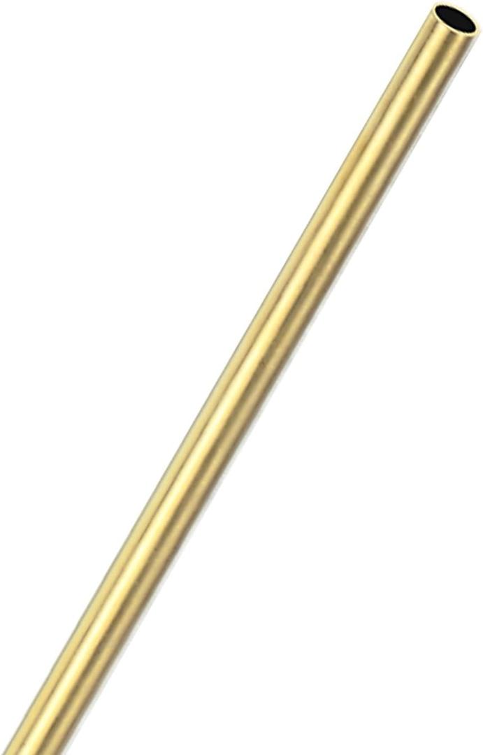 300mm Brass Round Tube, 6mm OD 0.2mm Wall Thickness H65 Brass Seamless Tubing for Construction/Machining/DIY Crafting, Metal Straight Pipe [0.24x0.008x11.8IN]