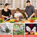 CustomGrips Safety Gloves, 2 Pk, X-Large, 100% Food Safe, Cut-Resistant, Lightweight and Flexible, Glass Fiber Blended HPPE Liner, CE/ISO 9001 Certified