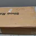 3-Tier Shoe Rack, Wooden Shoe Storage with S Shape Heavy Duty Metal Free Standing, Shoe Organizer Shelf for Entryway, Living Room, Closet, Bedroom (Rustic) (11.81 x 25.78 x 15.86 Inches)