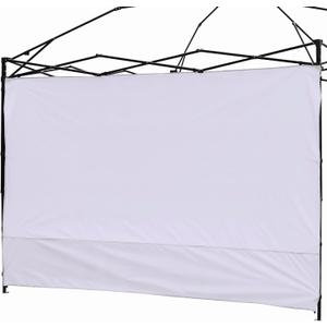 Canopy Sunwall Sidewall Gazebos Tent Waterproof for 10x10ft Pop up Canopy Straight Leg Gazebos Outdoor Instant Canopies 1 Pcs White Canopy Sidewall Only