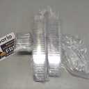 EASERCY 50 Pack 3 oz Square Mini Dessert Cups with Lids and Spoons Clear Dessert Shooter Cups with Spoons Parfait Cups with Lids Appetizer Cups for Party Small Plastic Dessert Cups for Pudding