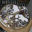 Tree of Life Metal Art, Large Wall Decor, 36 inches, Heat Colored