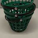Bekith 3 Pack Small Plastic Golf Ball Basket, Golf Ball Container Golf Bucket with Handle, Holds 25 Balls, Green