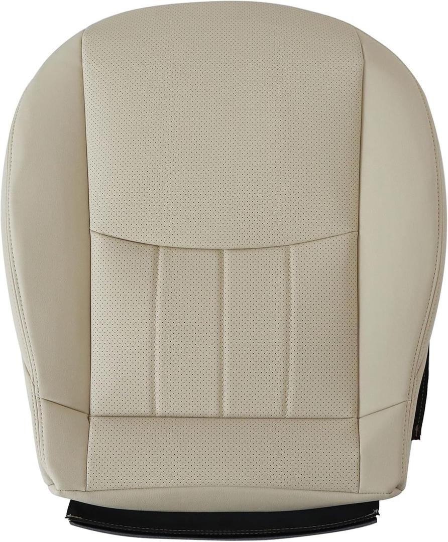 Priprilod Leather Perforated Driver Side Bottom Replacement Seat Cover Tan Fit for Mercedes-Benz C280 2006 2007