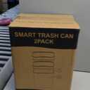 2 Pack 2.7 Gal Bathroom Trash Can with Lid, Automatic Trash Can Small Smart Garbage Can Touchless, Slim Motion Sensor Waterproof Plastic Trash Bins for Bedroom Office Kitchen Toilet (White)