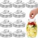 Cedilis 9 Pack Glass Fermentation Weights with Easy Grip Handles, Heavy Glass Fermenting Lids Kit for Wide Mouth Mason Jar, Fermenting Sauerkraut, Kimchi, Pickles, Dishwasher Safe