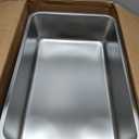 Kirecoo Stainless Steel Cat Litter Box XL- Metal High Sided Cat Pan, Large Stainless Steel Box, Indoor Litter Tray, Non Stick, No Smell, Easy to Clean, Pet Toilet Supplies for Kitten, Kitty, Rabbit