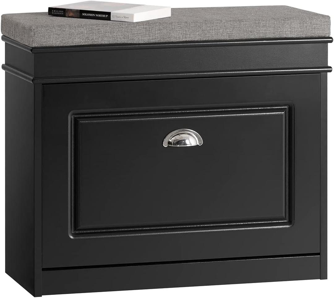 Haotian Hallway Shoe Bench with Seat Cushion, 1-Drawer