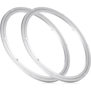 JaGely 2 Pack 16 Inch Lazy Susan Hardware Aluminum Alloy Turntable Rotating Hardware Heavy Duty Lazy Susan Bearing Ring Mechanism for Kitchen Dinning Table