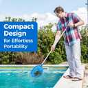 Pool Skimmer Net Total Length 57 inches with 4 Section Aluminum Pole