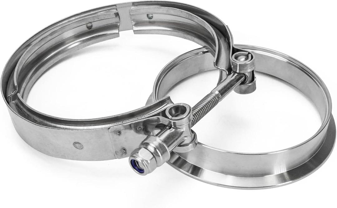 4'' S400 S480 Exhaust V-Band Flange Clamp Kit with Stainless Steel Reducer, Fit for S400SXE S475 S463 S467 SX-E SX T4 Housing