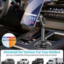 Z Fold Car Mount, [Sturdy Metal Arm] Cup Holder Folding Phone Mount, 360 Adjustable Tablet Phone Stand Truck CupHolder for Galaxy Z Fold 7 6 5 4 3 2, Pixel Fold, Galaxy Tab, 4-13" Device