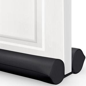 Comfyanno Under Door Draft Stopper - Bottom Door Gap Filler & Seal - Fits 30” to 36” Door, Block Cold Air, Noise, Sound, Wind, Bugs, Easy to Install, Double Side Block, No Adhesive, Black