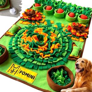 FOMINI Snuffle Mat for Dogs - 33.5 x 19.7 Pet Food & Dog Feeding Mat  Best Dog Boredom & Enrichment Toys for Large and Medium Smart Dogs  Interactive Snuffle Puzzle Toys for Training & Licking Fun