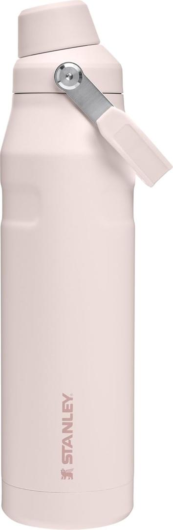 Stanley IceFlow Fast Flow Water Bottle | Angled Spout Lid | Lightweight & Leakproof for Travel & Sports | Insulated Stainless Steel | BPA-Free (36 Ounces, Rose Quartz)