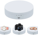 5.4" Motorized Rotating Display Stand — 360° Electric Turntable | 3 Speeds & 4 Angle Modes | 6.6 lb Capacity | USB & Battery Powered | Photography, Collectibles, Jewelry & Tumblers