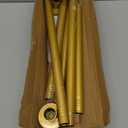 CorkLatta Gold Shower Curtain Rod 31 to 80 Inch,1 Inch Diameter Adjustable Spring Tension Stainless Steel Telescoping Rod,Easy Install,No Rust