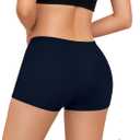 Period Boyshorts Heavy Flow Period Shorts for Women Leakproof Menstrual Panties Period Underwear for Women (Small, Navy Blue)