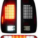 Tail Light + 3rd Third Brake Cargo Lamp for Ford F250 F350 F450 F550 Super Duty 1999 2000 2001 2002 2003 2004 2005 2006 2007, High Mount Stop Light Rear LED Taillight Assembly