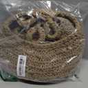 Hanging Fruit Basket Set of 3, Boho Wall Hanging Storage Jute Basket for Organizing & Decor, Handmade Teardrop Hammock Holder for Onion Fruit Vegetable in Home & Restaurant Kitchen with Hooks (Linen)