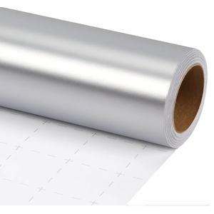 LaRibbons Silver Wrapping Paper, Solid Color Matte Metal Gift Paper Roll - 30 Inch x 33 Feet, Gift Wrapping Paper for Christmas, Valentine's Day, Wedding, Birthday
