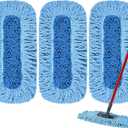 3 Pack Dust Mop Replacement Head for O-Cedar Dual-Action Dust Mop Pads Refills Microfiber Duster Mop Head Replacements Hardwood Floors Cleaning Washable Replace Pads No Handle