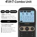 4 in 1 - D.I.Y & Tens Unit & EMS & Massage Muscle Stimulator, Dual Channel TENS Units Therapy Machine for Pain Relief, FDA Cleared Rechargeable Electronic Pulse Massager,with 12pcs Electrode Pads