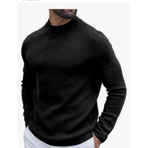 COOFANDY Men's Mock Turtleneck Sweater Long Sleeve Knitted Slim Fit Casual Half Neck Pullover Sweaters Size L