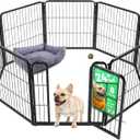 FXW Homeplus Unleashed Indoor Dog Playpen - Stress-Free and Safe Play, Heavy Duty 24 Inch 8 Panels Dog Pen for Puppy and Small Dogs, BlackPatented