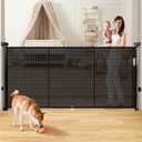 Retractable Baby Gates for Stairs, 78" Extra Wide Retractable Dog Gate with Support Rods for The House, 42" Extra Tall Baby Safety Gates Pet Gate for Doorways, Hallways, Indoor, Outdoor