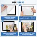 NUITPY 25 Pack Magnetic Sign Holder, 8.5in x 11in Self Adhesive Wall Mount Magnetic Document Holder, Magnetism Border Sign Holder with Transparent PVC Front Cover