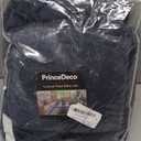 PrinceDeco Velvet Couch Covers for Sofa Soft 4 Pieces Couch Covers for 3 Cushion Couch Sofa Pet Friendly Furniture Protector with Non Slip Elastic Bottom Width Up to 90 Inch (Large, Navy)