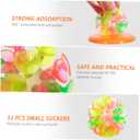 Toyvian Multicolored Kids Suction Cup Balls 2.36 Inch Sticky Sucker Toys for Birthday Parties Classroom Rewards and Stress Relief Fun