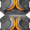 Ski & Snowboard Wall Rack for Garage - Fits Any Board, Wall Mount Holders, Damage-Free Storage, Space-Saving Winter Gear Organizer (2 Pack, Sunrise Orange)